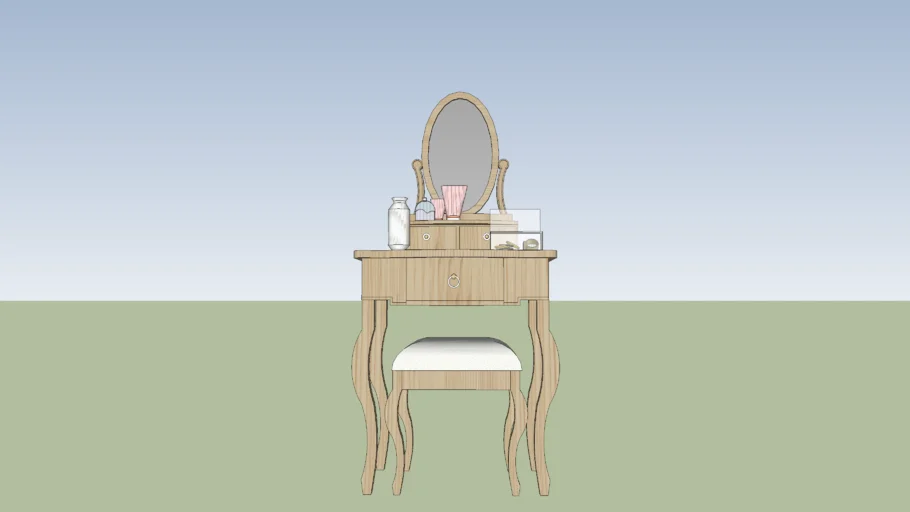 Classic Mini Single MakeUp Table Set