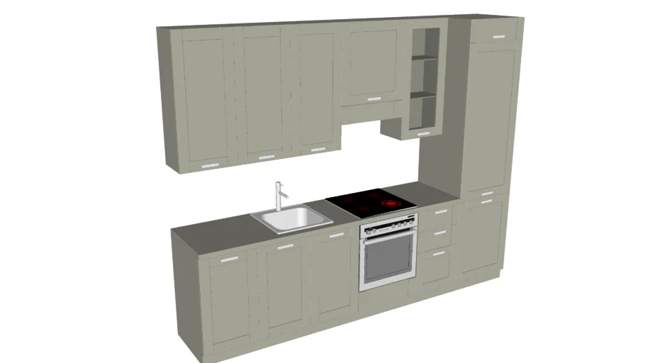 Modern Kitchen Set Design skp models 