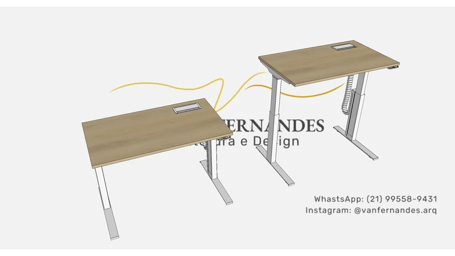 Mesa com regulagem de altura - GenioDesk