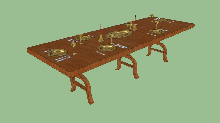 Table With Settings | 3D Warehouse