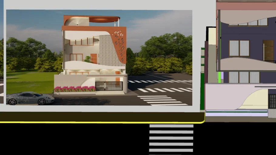 Modern Design House Design Elevation G+2  JCS   23882162024