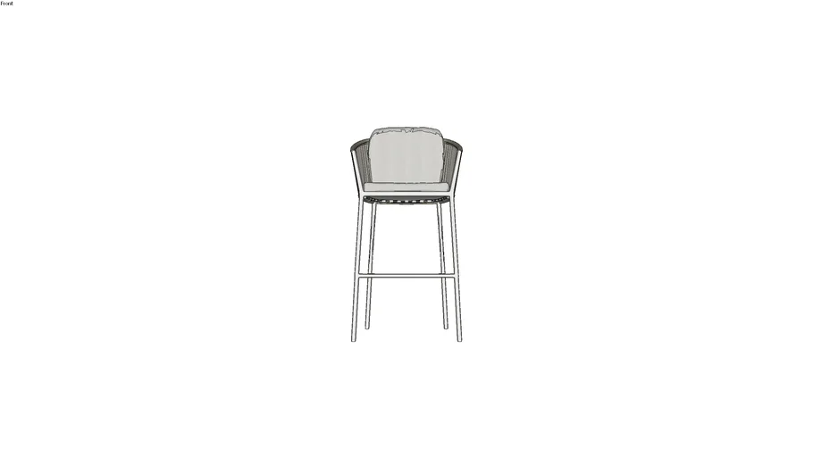 Akula Omer Barstool White Mineral Tundra 85002
