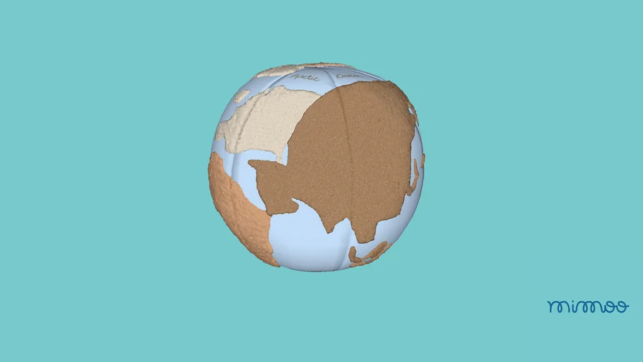 Puff Mapa Mundi 45 x 45cm - Lorena Canals - Mimoo Toys