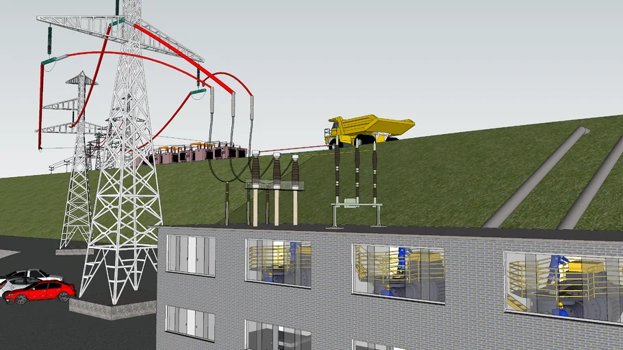 Maquete Usina de Geração de Energia - Hidroelétrica