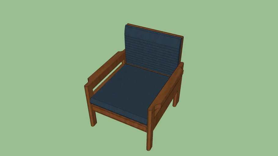 wooden lounge chair