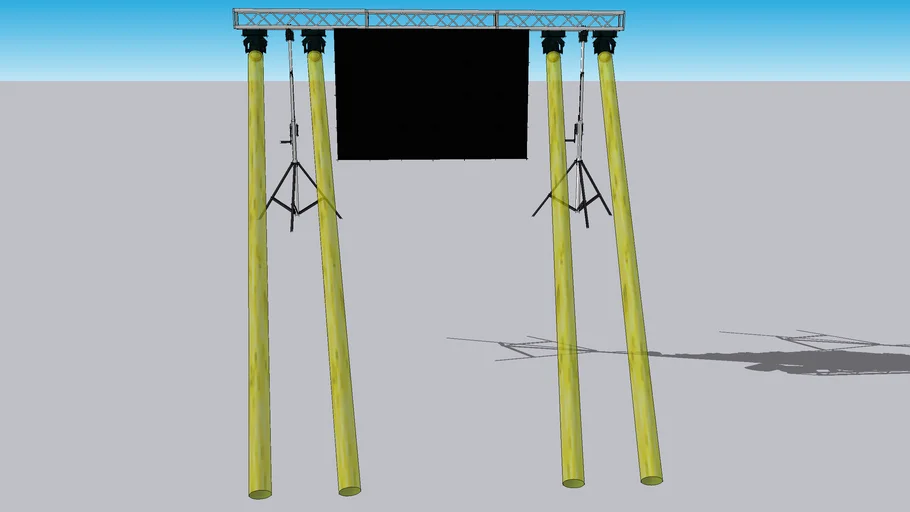 ARCO TRUSS 6MT CON PANTALLA 3X2 + 4 BEAM