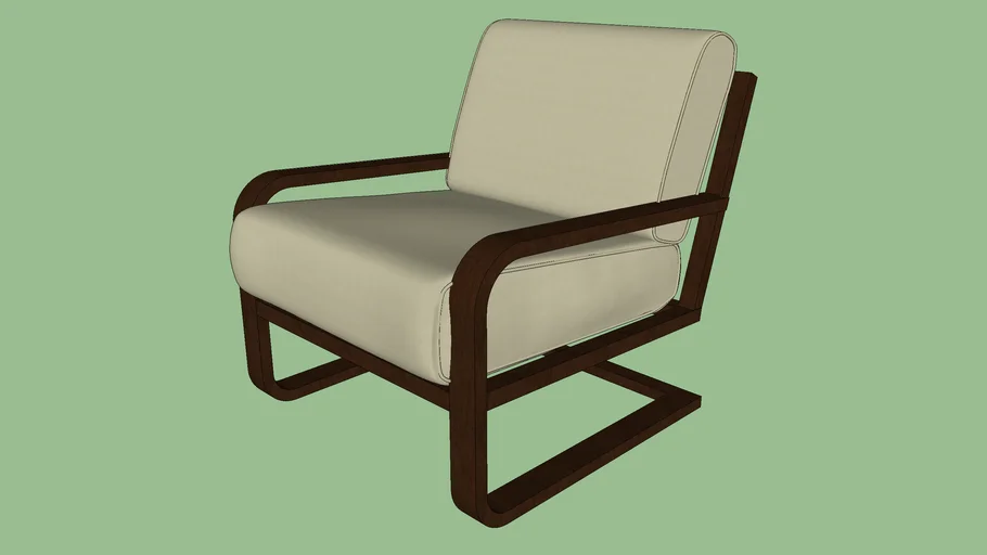 brown wood cushion chair