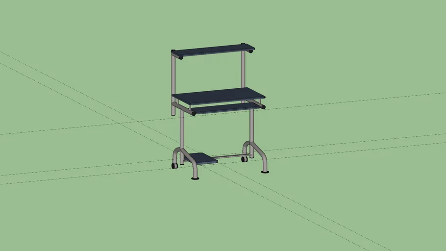 DL-001/BLUE Computer Table | 3D Warehouse