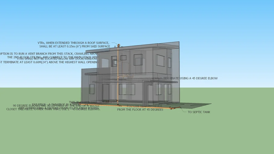 Sample sanitary layout in 3D - Plate 4