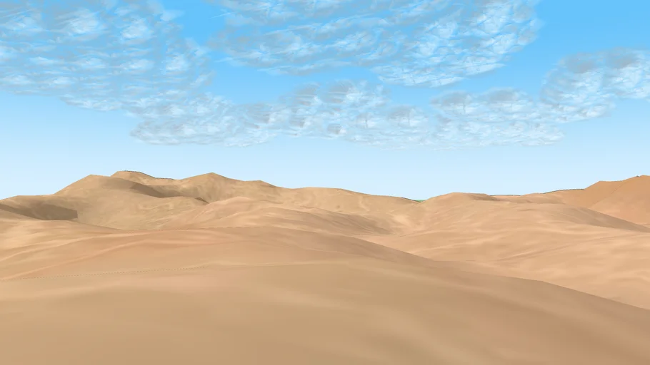 Desert Terrain with Stratus Clouds