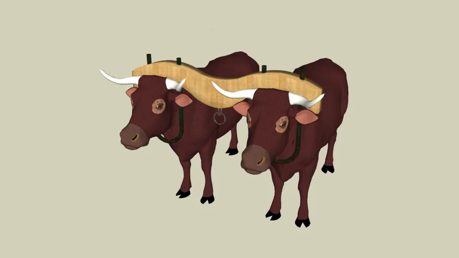 Oxen Team with Yoke
