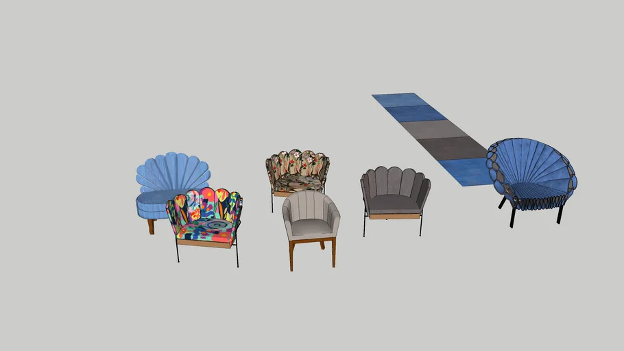 silla de acento concha