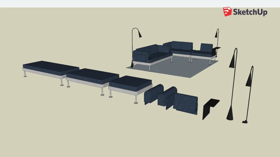 DELAKTIG collection  - Canapé modulaire - design by Tom Dixon - IKEA