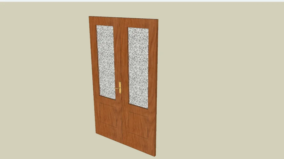 Puerta madera doble