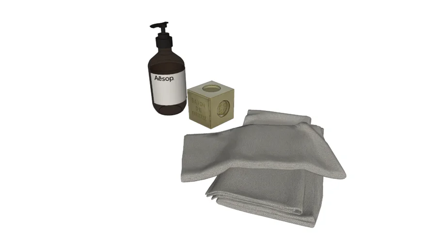 aesop, savon, handdoekjes
