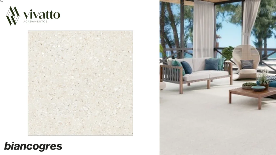 Terrazzo Veneziano Avorio 90x90cm - Biancogres Porcelanato