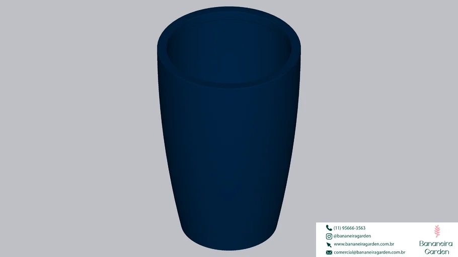 VASO DE PLANTA - CONE LISO 45