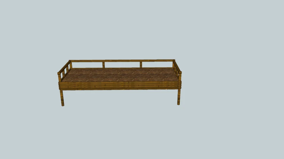 Antique chinese bamboo daybed