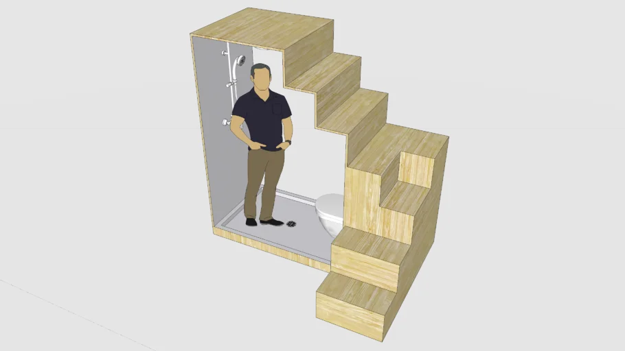 Small Toilet With Stairs (Tiny Homes)