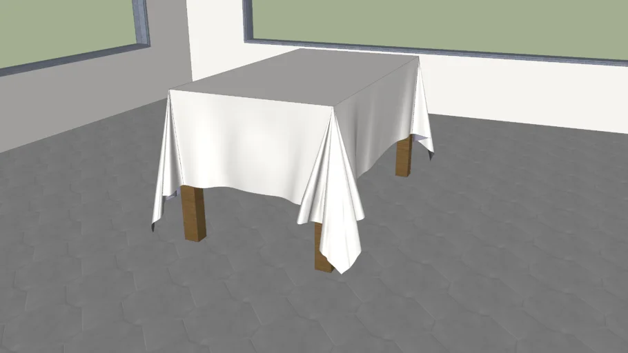 mesa con mantel