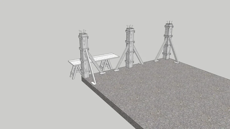 Encofrado de las columnas