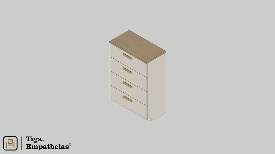 Tiga.empatbelas - Beige Drawers
