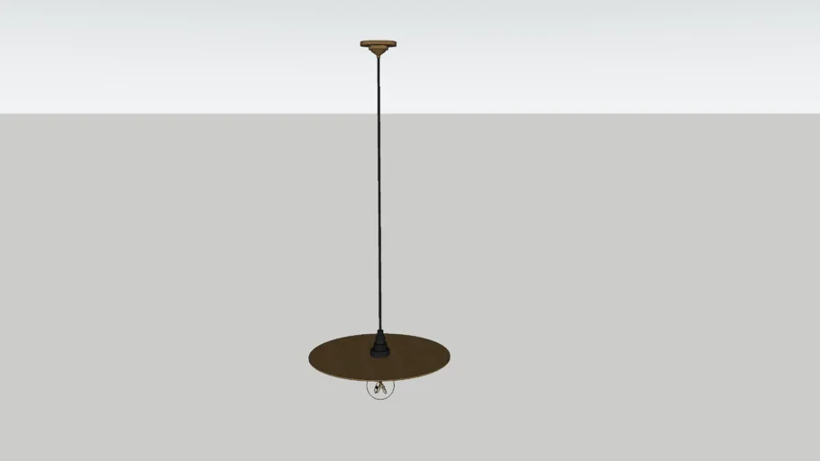 Brass disk pendant lamp