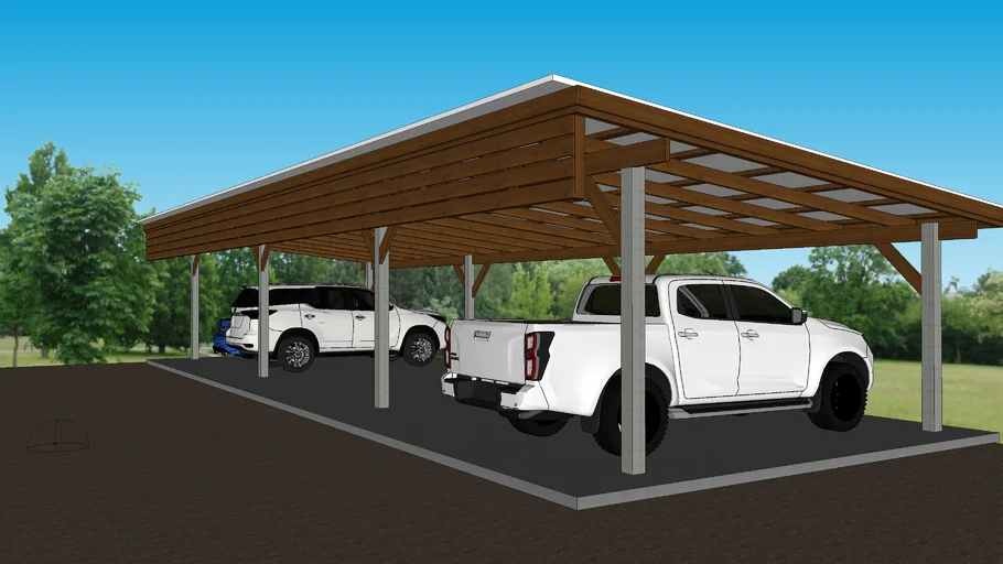 Wooden garage