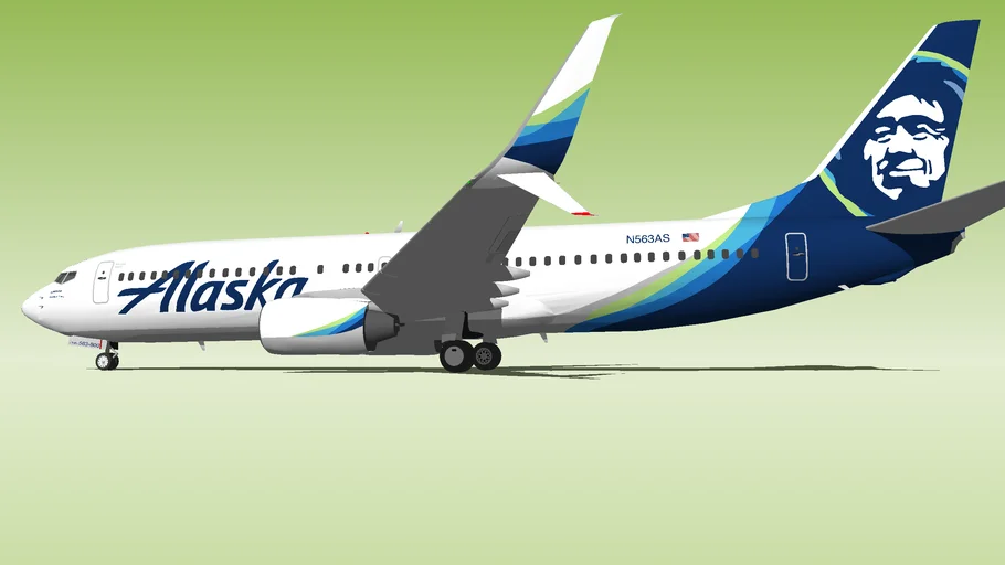 Alaska Airlines Boeing 737-890 N563AS (New Livery 2016) (Split Scimitar Winglets)