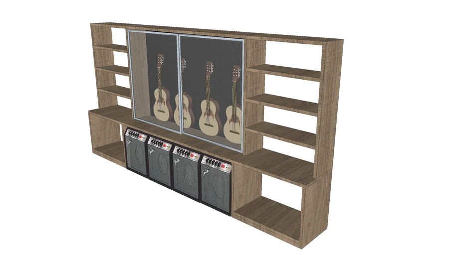 guitar storage cabinet | 3D Warehouse