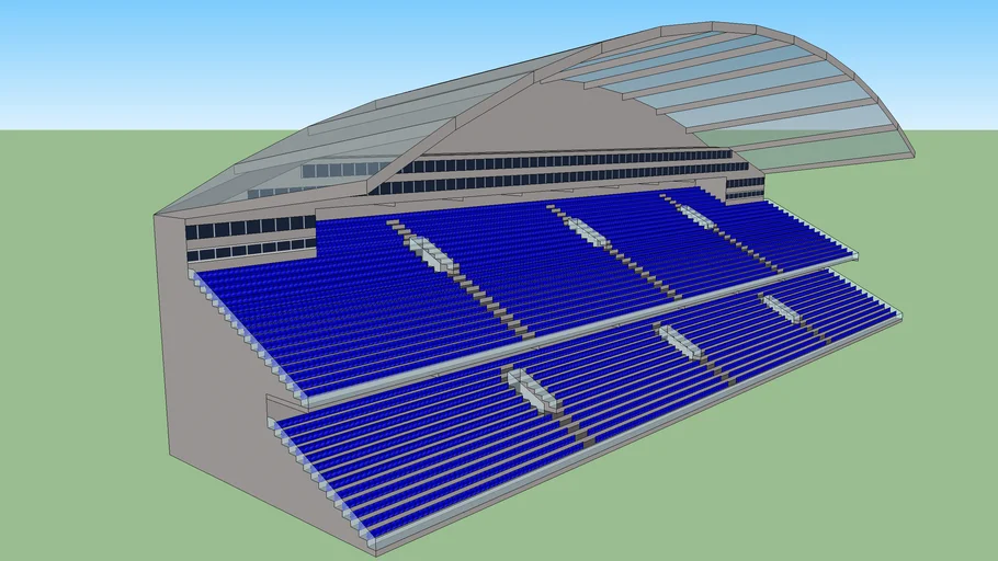 Two tier main stadium stand