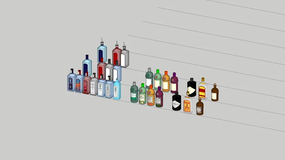 Alcohol drink bottles - Gin