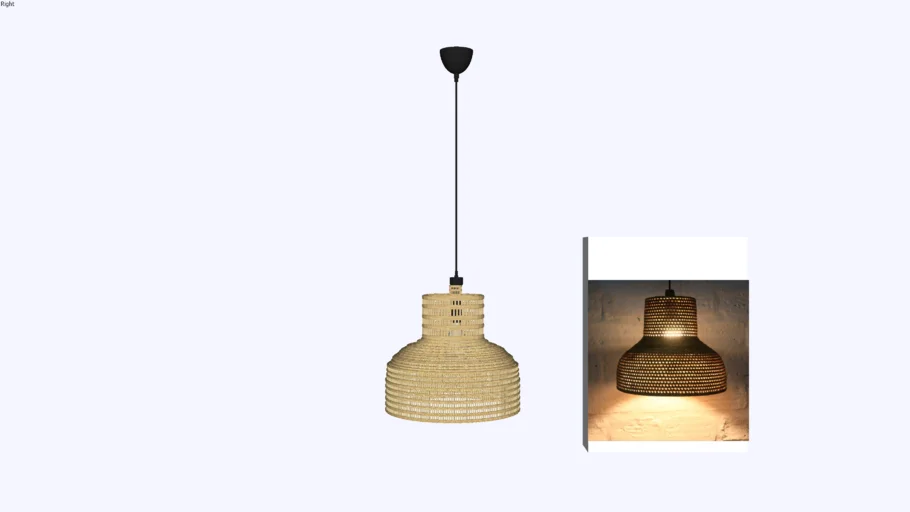 Luminária de Palha Boho - Retrobel