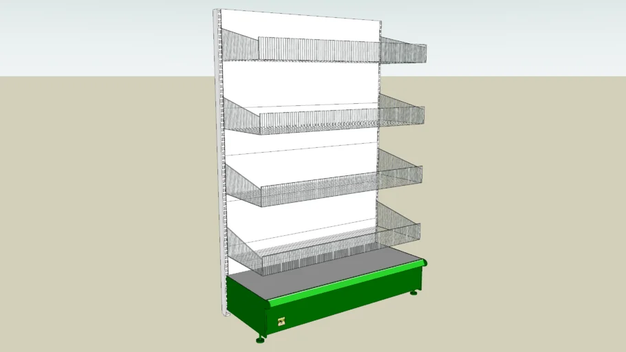 Estanteria para supermercado con cestas metalicas