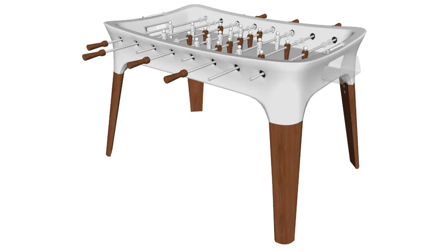 Santos Foosball Table White and Walnut By Modloft