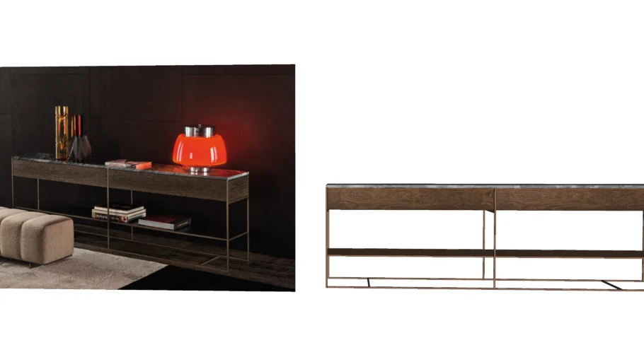 calder bronze console