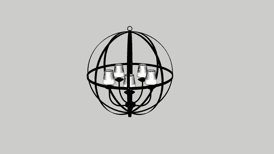 Lustre Globo G - Foco Metallo