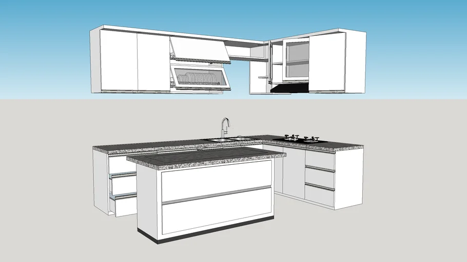 Kitchenset L Putih