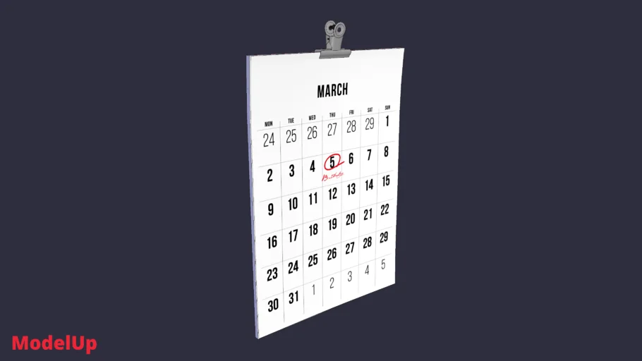 Wall calendar