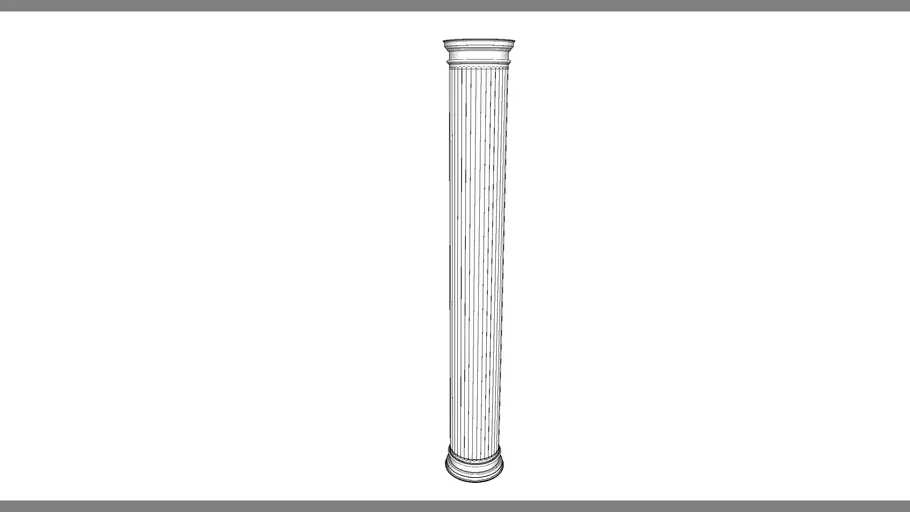 Fluted Column with Cap