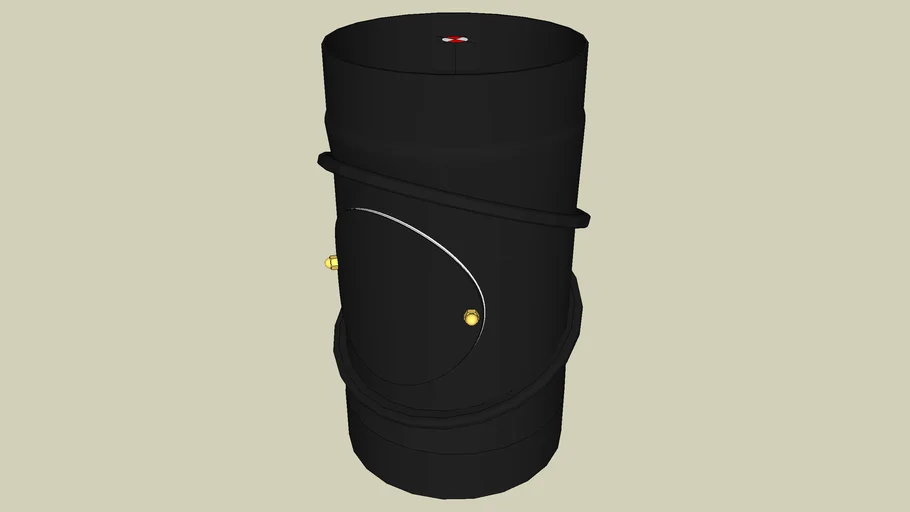 adjustable steel elbow with clean-out for fireplace