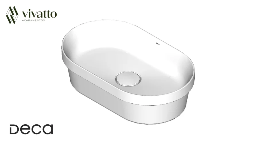 Cuba de Sobrepor 50cm Oval Slim - Deca Louças