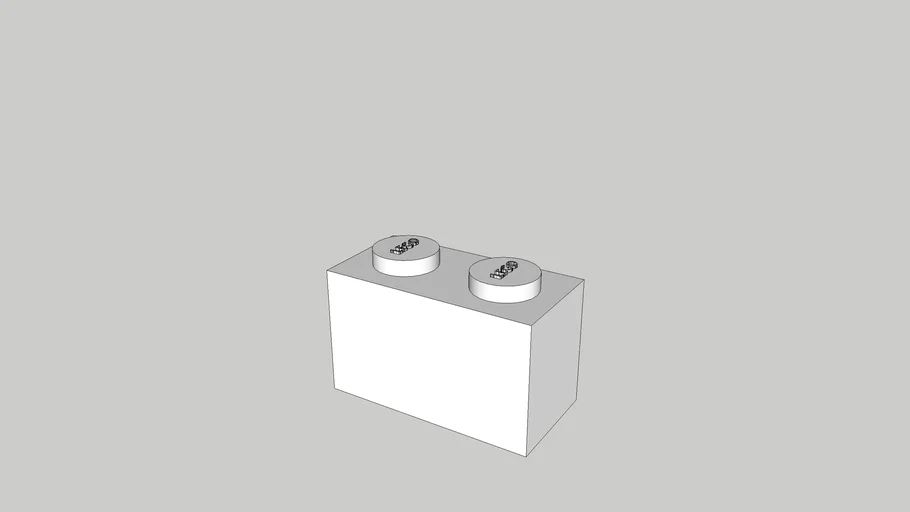 LEGO BRICK 1X2 White