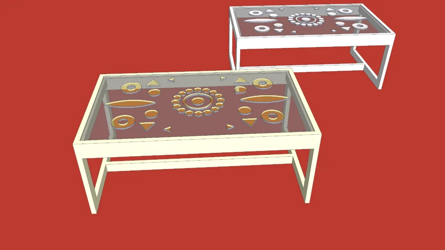 Frosted Glass Top Table