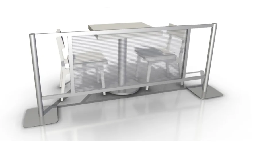 Sidewalk Cafe Barriers at SidewalkCafeBarriers.com - Model CB7532-1