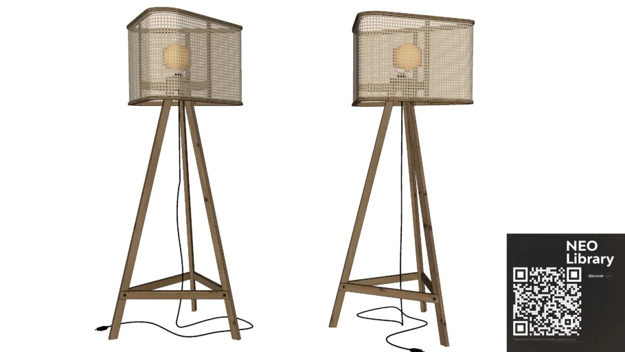 Modern Rattan Floor Lamp