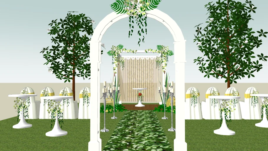 outdoor wedding decoration - low budget version