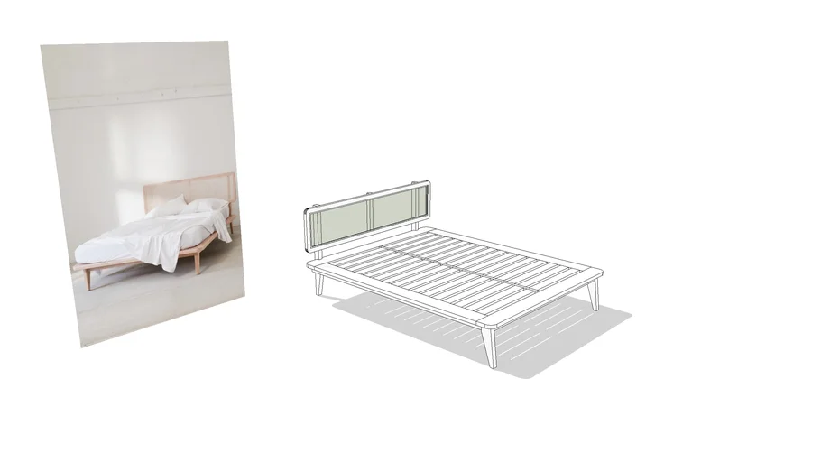 RATTAN BED