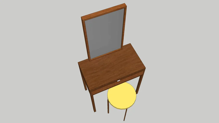 Makeup desk and chair