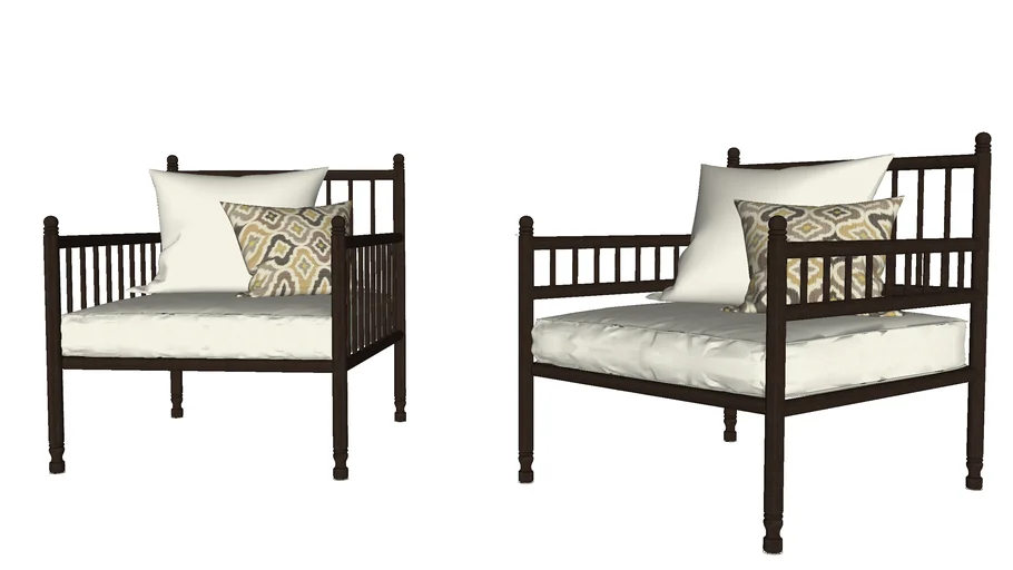 DP - MOROCCAN WOODEN ARMCHAIR